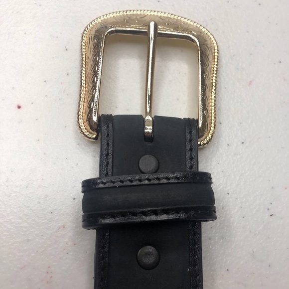 NWOT Southwestern Mens Sz 34 Black and Gold belt Gold Accents Embroidered - Picture 4 of 4
